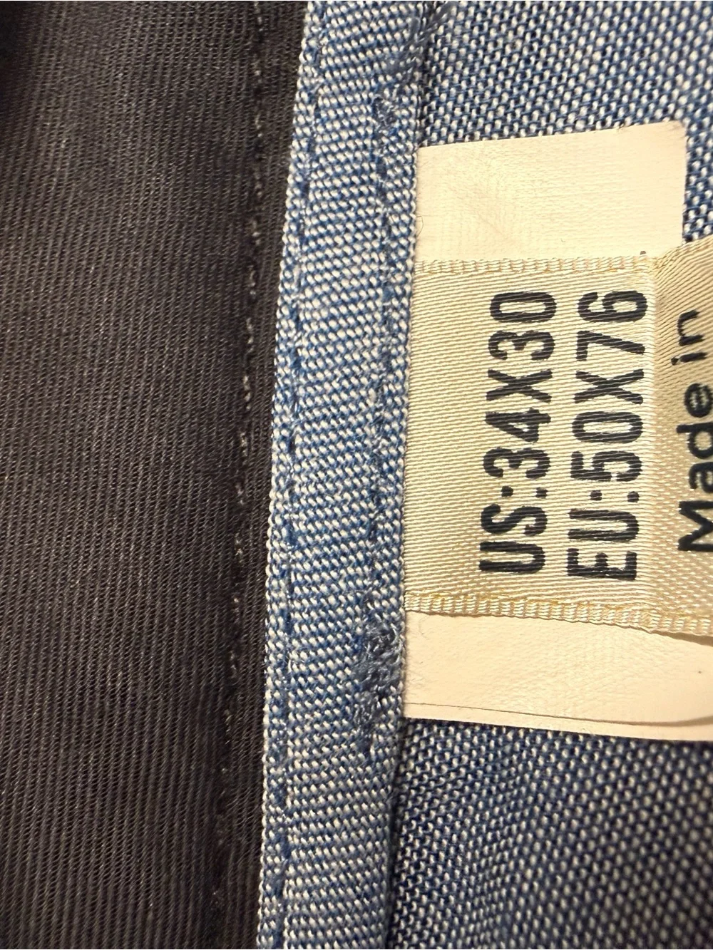 Original Penguin Munsingwear Men Black Slim Fit Dress Chino Pants 34x30